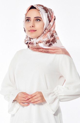 Sarar Patterned Shawl 1881-04 Salmon 1881-04