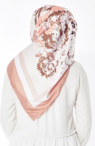 Sarar Patterned Shawl 1881-04 Salmon 1881-04