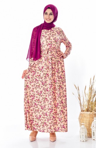 EFE Patterned Dress 0207-01 Powder Lilac 0207-01