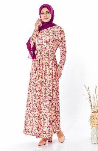 EFE Patterned Dress 0207-01 Powder Lilac 0207-01