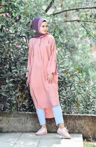 Hidden Buttoned Tunic 1238-02 Powder 1238-02