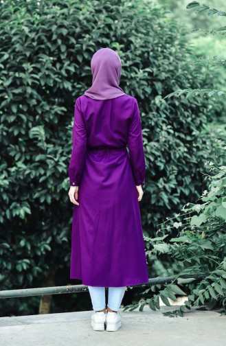 Button Long Tunic 1164-09 Plum 1164-11