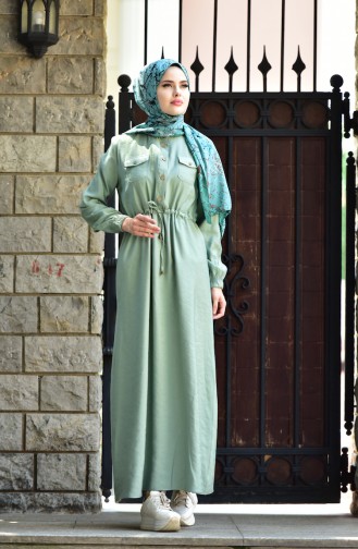 ELIFSU Pleated Dress 1240-06 Green 1240-06