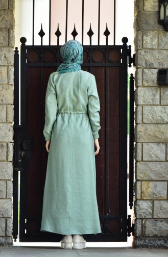 إيليف سو فستان بتصميم طيات 1240-06 لون اخضر 1240-06