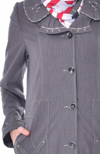 Grau Trenchcoat 0011-01