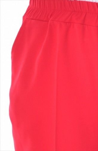 Pantalon élastique avec Poches Grande Taille 3103-09 Rouge 3103-09