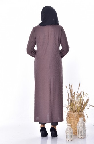 Übergröße Jacquard Hijab Mantel 4365-01 Nerz 4365-01