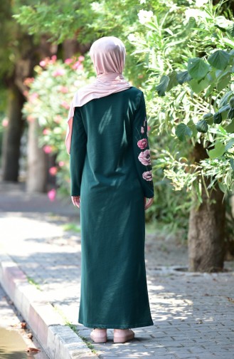 Emerald Green Hijab Dress 2919A-01