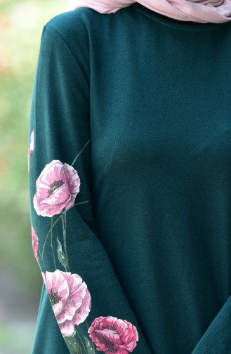 Emerald Green Hijab Dress 2919A-01