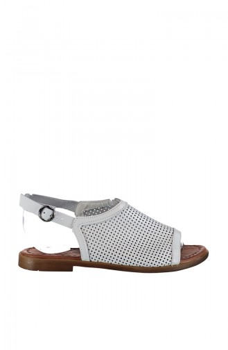 White Summer Sandals 3009-18-04