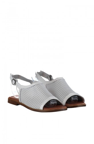 White Summer Sandals 3009-18-04