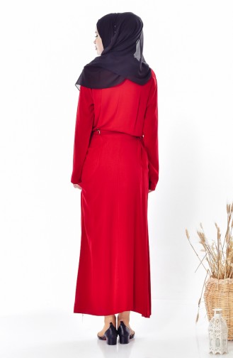 iLMEK Side Tie Dress 5181-06 Claret Red 5181-06