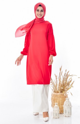 Pearl Sleeve Tunic 20730-01 Red 20730-01