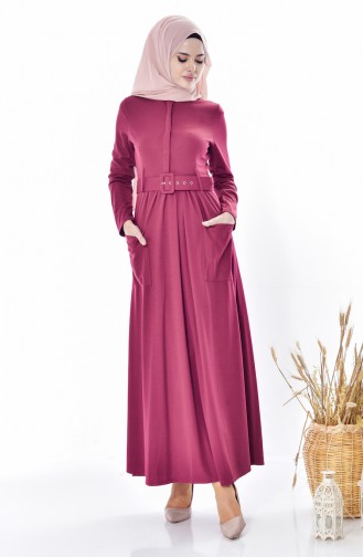 Plum Hijab Dress 5125-05