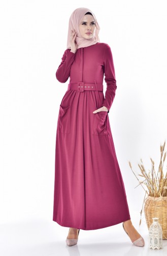 Plum Hijab Dress 5125-05