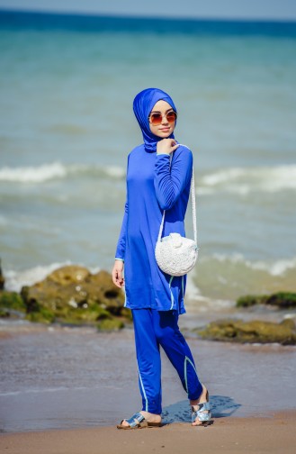 Maillot de Bain Islamique 1840-02 Bleu Roi 1840-02