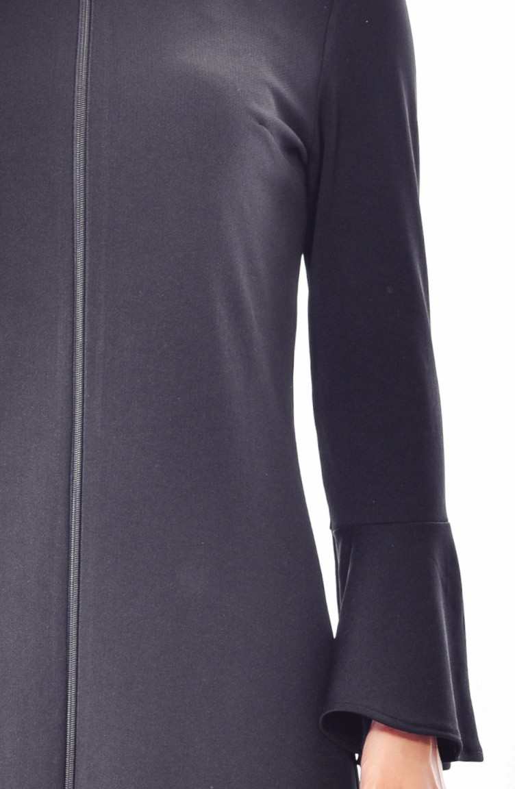 Gazella Kollari Volanli Sifon Abaya Tesettur Ferace Modamelis