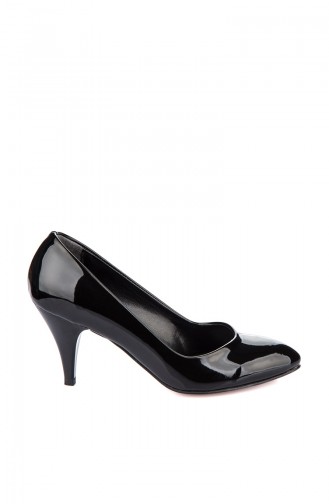 Kadın Topuklu Ayakkabı A1165-17-01 Siyah Rugan