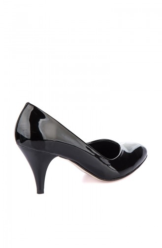 Kadın Topuklu Ayakkabı A1165-17-01 Siyah Rugan