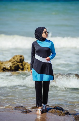 Black Swimsuit Hijab 1839-03