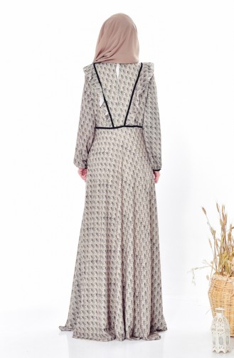 Robe a Motifs et Froufrous 28308-02 Vert emeraude 28308-02