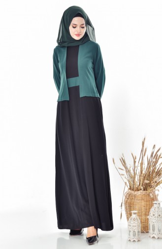 Suit Looking Dress 5739-02 Emerald Green 5739-02