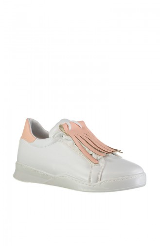 Kadın Sneakers Ayakkabı A1033-18-03 Beyaz Pudra