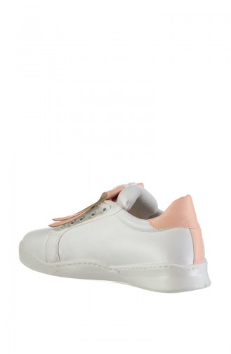 Damen Sneakers Schuhe A1033-18-03 Weiß Puder 1033-18-03