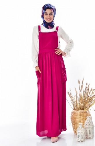 Claret Red Hijab Dress 5002-06