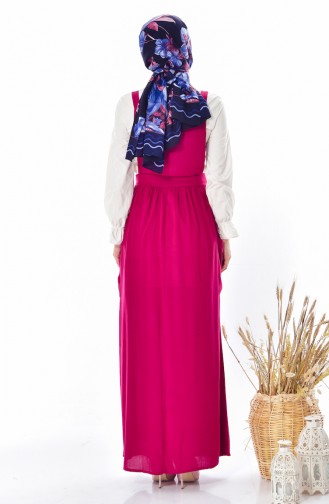 Claret Red Hijab Dress 5002-06