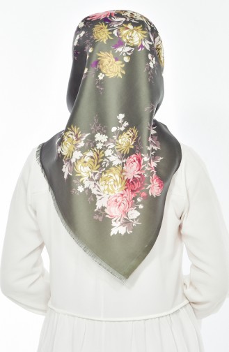 Digital Printed Taffeta Scarf 95207-09 Khaki 09