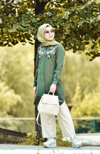 Embroidered Tunic 1250-05 Khaki 1250-05