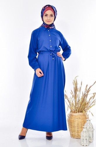 Indigo Hijab Dress 5126-01