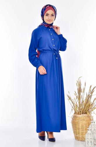 Indigo Hijab Dress 5126-01