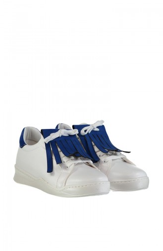 Damen Sneakers Schuhe  A1033-18-02 Weiß Dunkelblau 1033-18-02