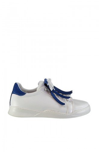 Damen Sneakers Schuhe  A1033-18-02 Weiß Dunkelblau 1033-18-02