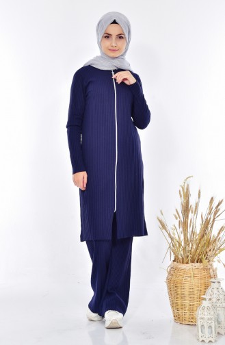Ensemble Deux Pieces Gilet Pantalon 3300-08 Bleu Marine 3300-08