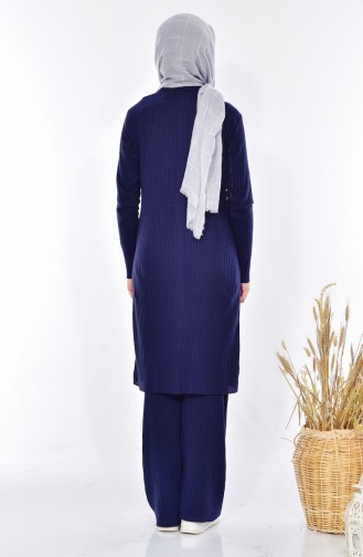 Ensemble Deux Pieces Gilet Pantalon 3300-08 Bleu Marine 3300-08