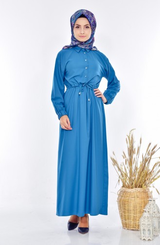Blue Hijab Dress 5126-04