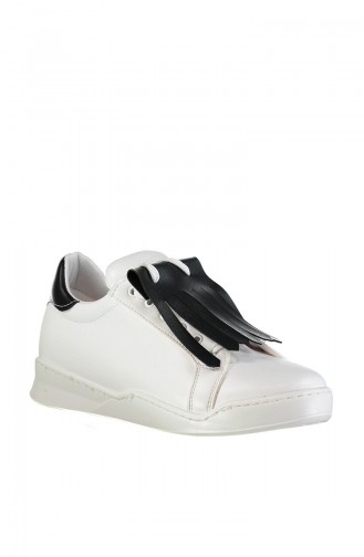 Kadın Sneakers Ayakkabı A1033-18-04 Beyaz Siyah