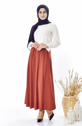 Beli Lastikli Etek 5003-05 Taba