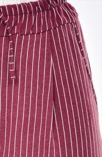 Pantalon a Rayure et Poches 1335-07 Bordeaux 1335-07