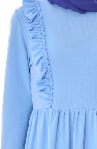 Ruffle Detail Dress 7252-08 Baby Blue 7252-10