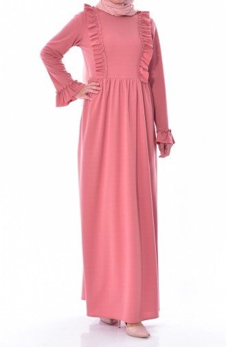 Dusty Rose Hijab Dress 7252-09