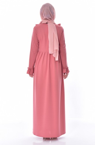 Dusty Rose Hijab Dress 7252-09