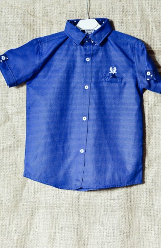 Papyonlu Çocuk Gömlek 1001-04 İndigo