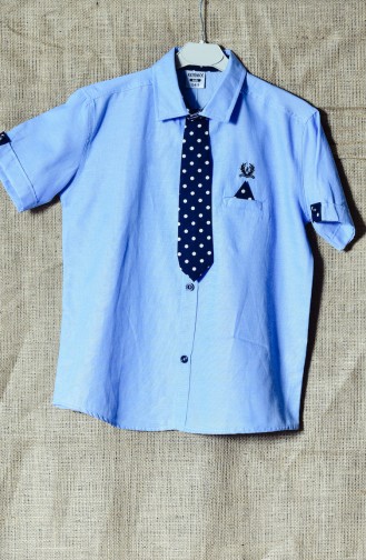 Chemise Enfant Cravate1002-06 Bleu 1002-06