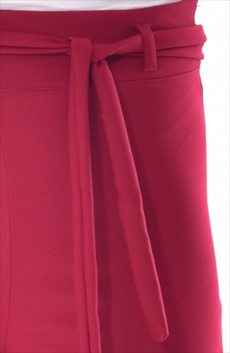 Belted Wide Leg Trousers 0001-06 Bordeaux 0001-06