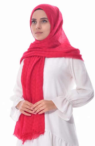 U.S POLO ASSN. Embroideried Crinkle Cotton Shawl 38-B-3608 Red 38-B-3608