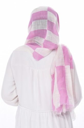 AKEL Schal aus Baumwolle 001-383-12 Pink Creme 001-383-12